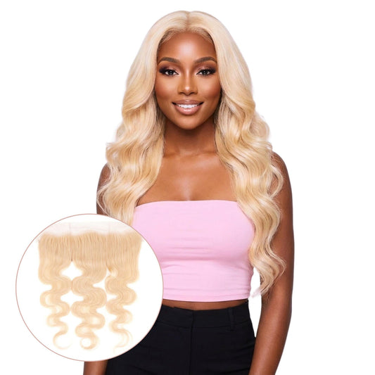 Blonde Body Wave 13x4 Transparent Lace Human Hair Frontal