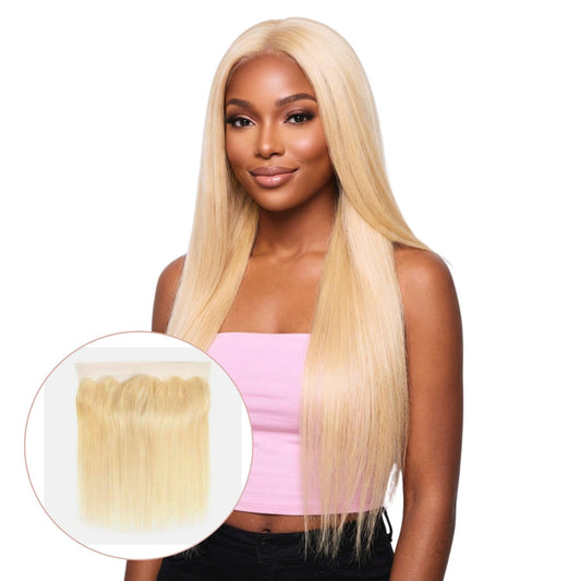 Blonde Straight 13x4 Transparent Lace Human Hair Frontal