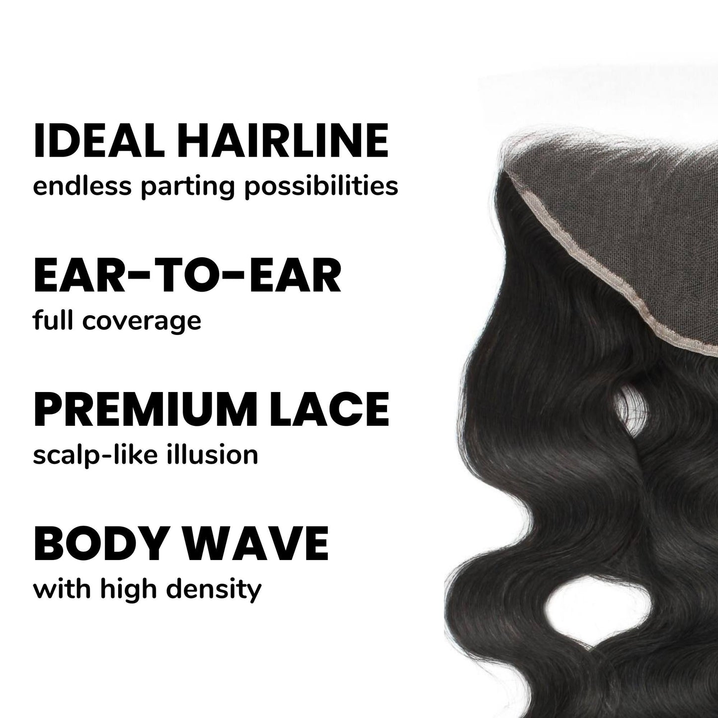 Body Wave 13x6 HD Lace Human Hair Frontal