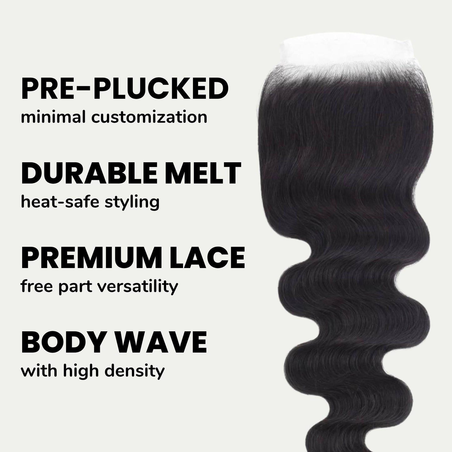 Body Wave 5x5 HD Lace Human Hair Closure