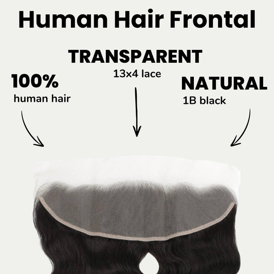 Brazilian Body Wave 13x4 Transparent Lace Human Hair Frontal