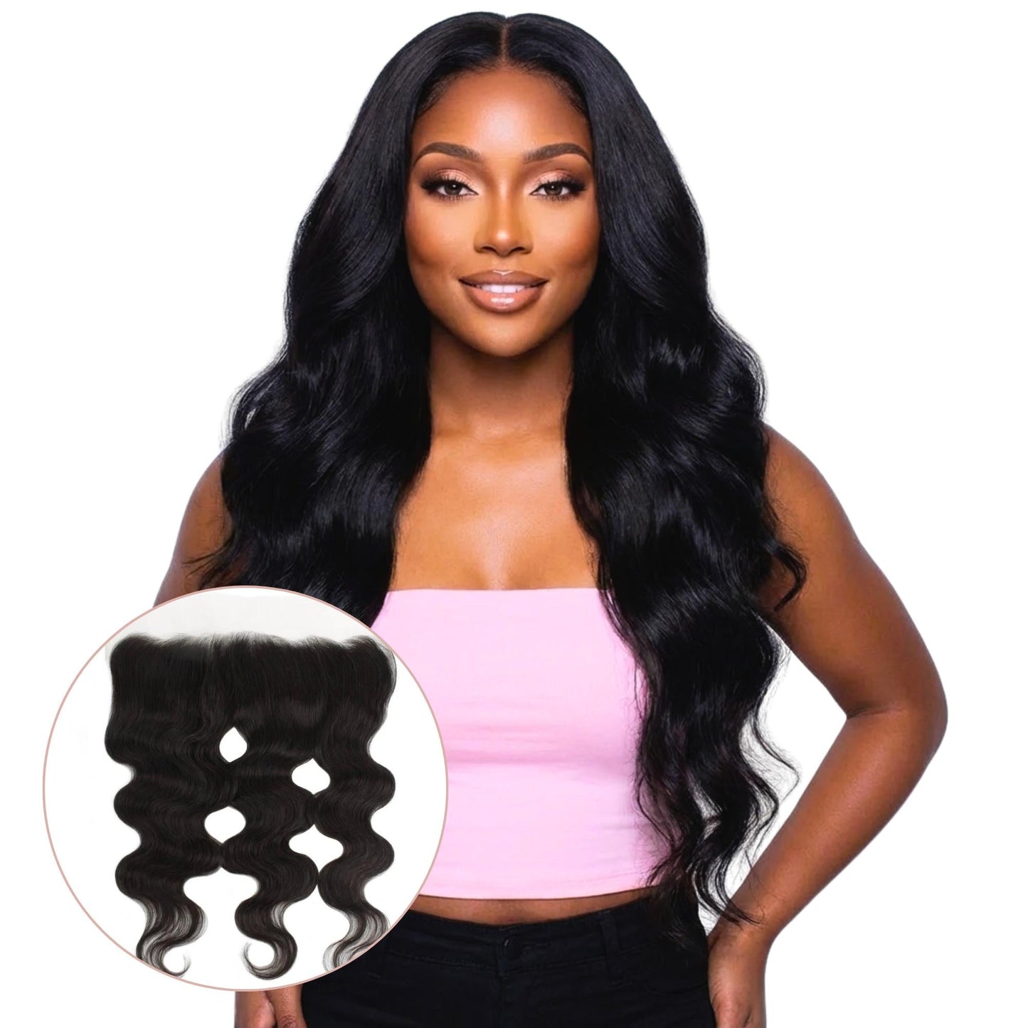 Brazilian Body Wave 13x4 Transparent Lace Human Hair Frontal