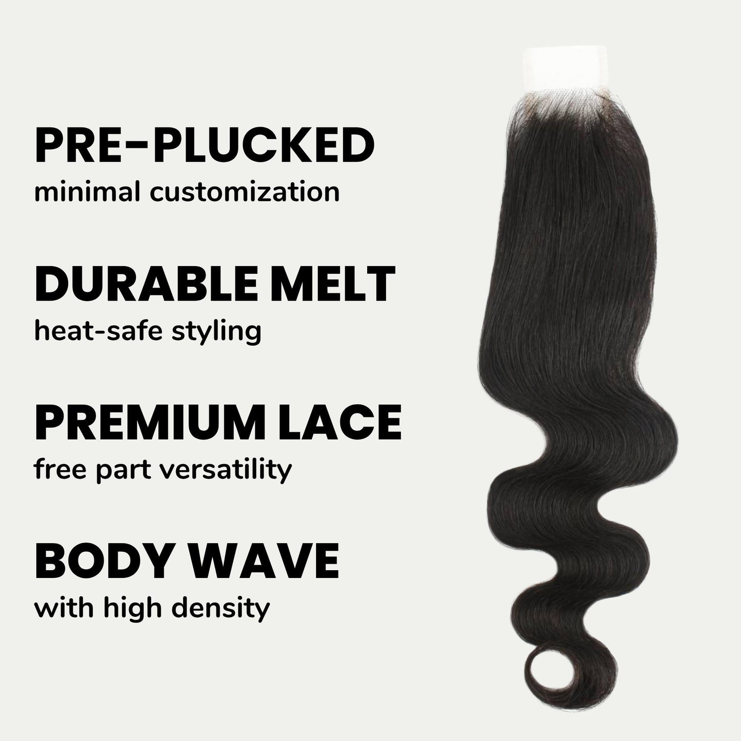 Brazilian Body Wave 2x6 Transparent Lace Human Hair Closure