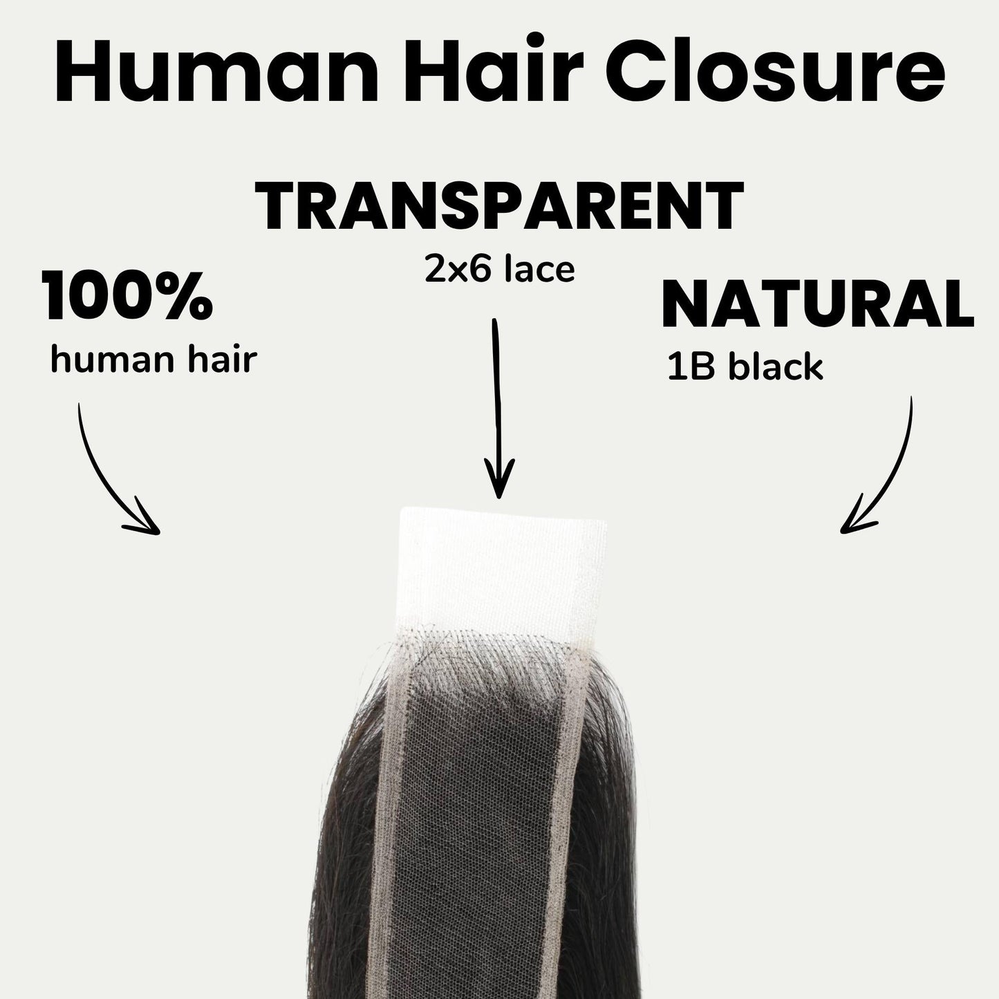 Brazilian Body Wave 2x6 Transparent Lace Human Hair Closure