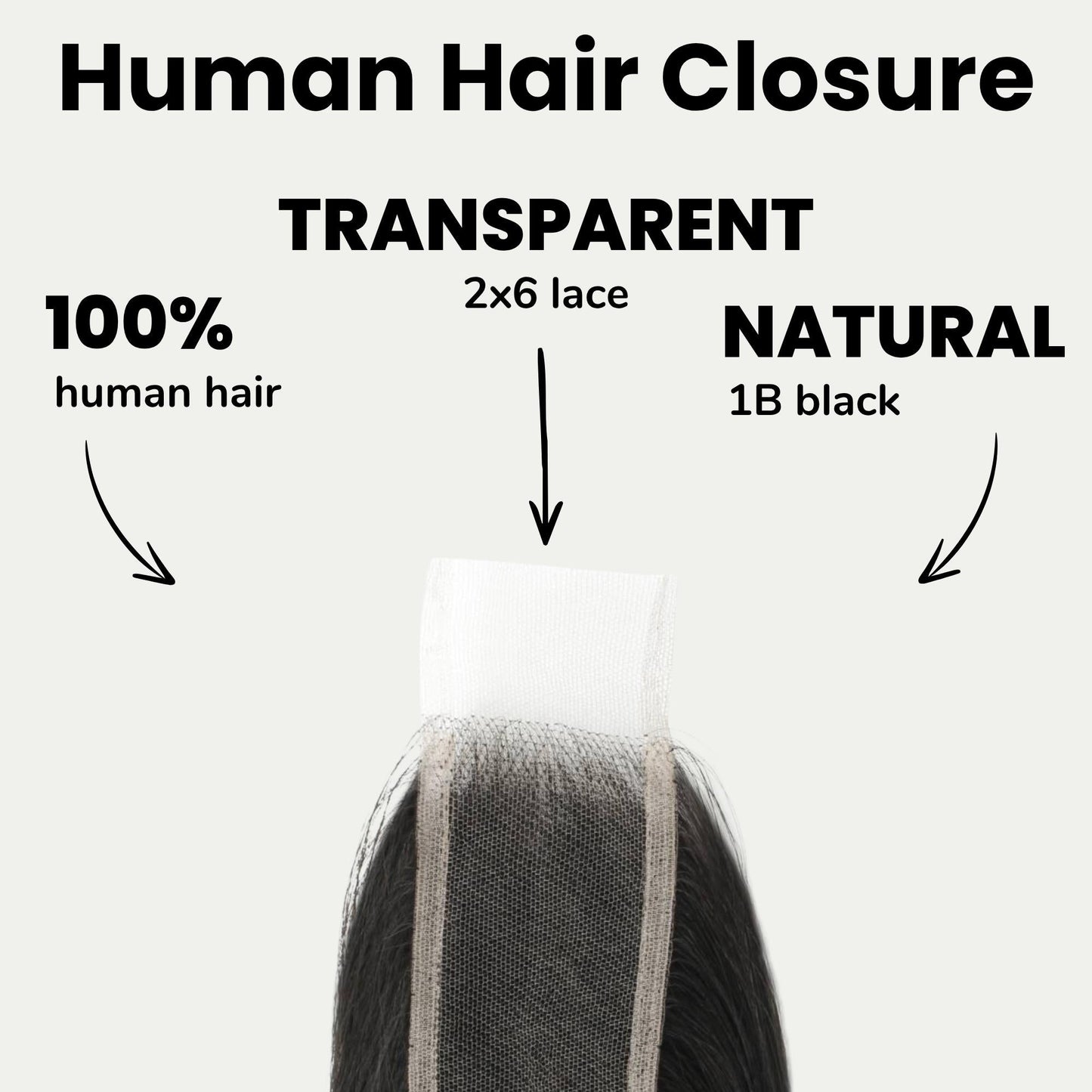 Brazilian Silky Straight 2x6 Transparent Lace Human Hair Closure