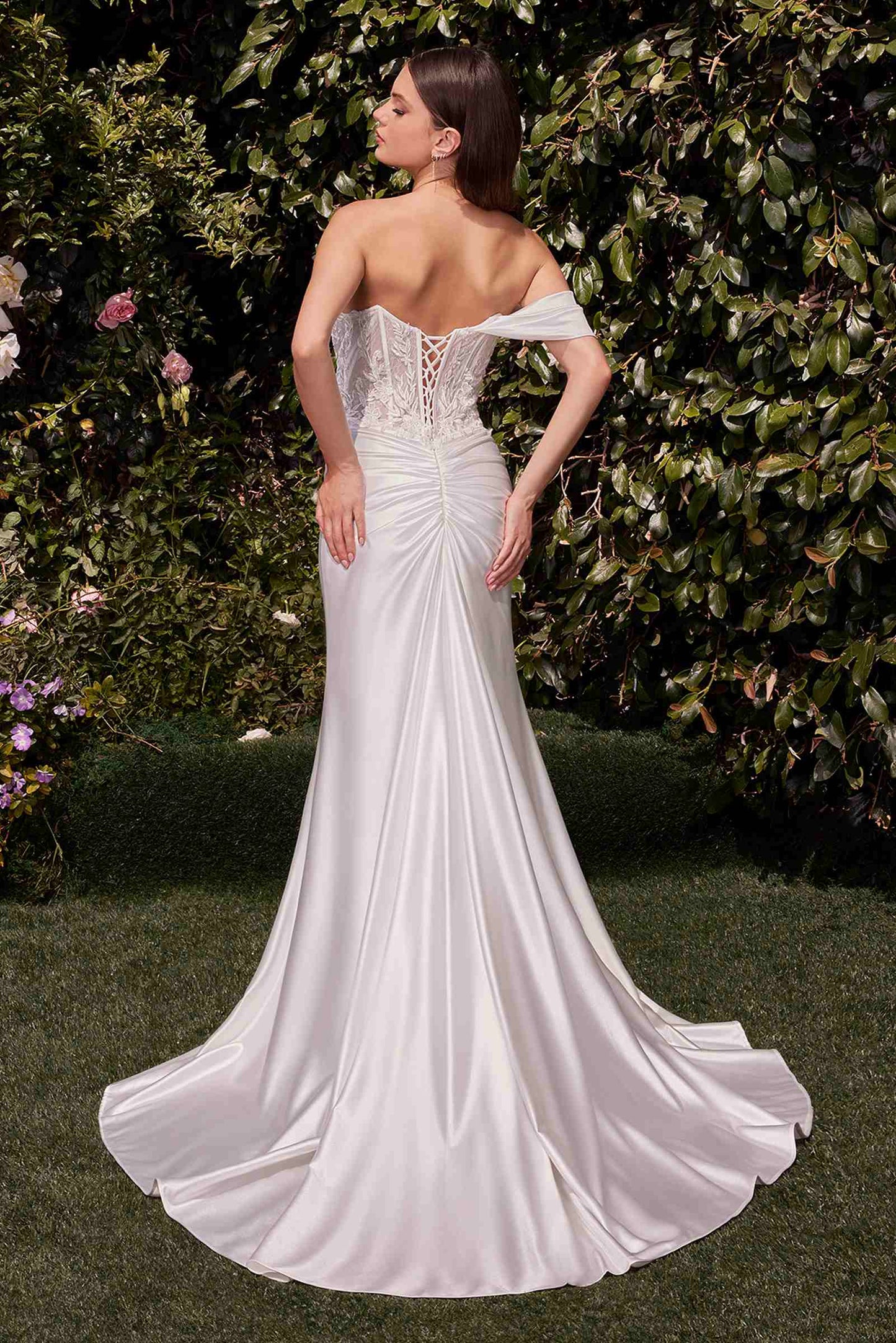 Ladivine Dress Lace Satin Fit & Flare Bridal Gown