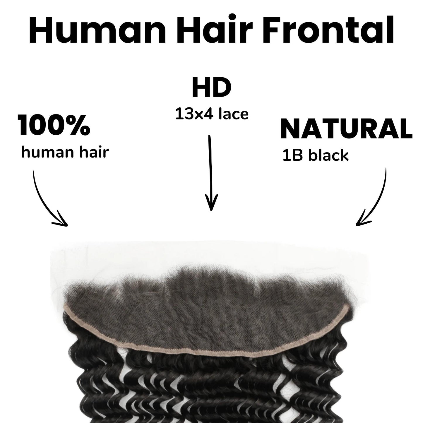 Deep Wave 13x4 HD Lace Human Hair Frontal