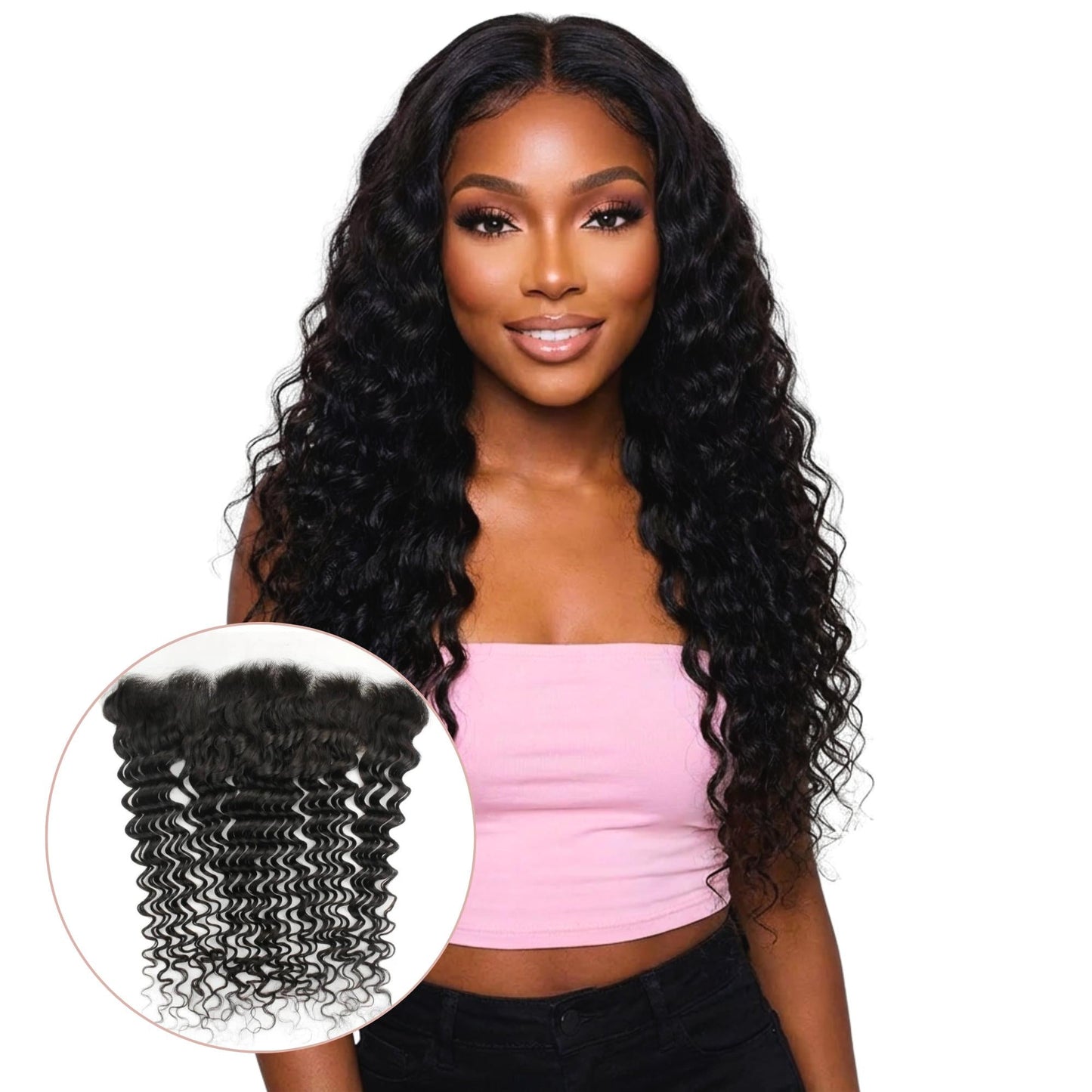 Deep Wave 13x4 HD Lace Human Hair Frontal
