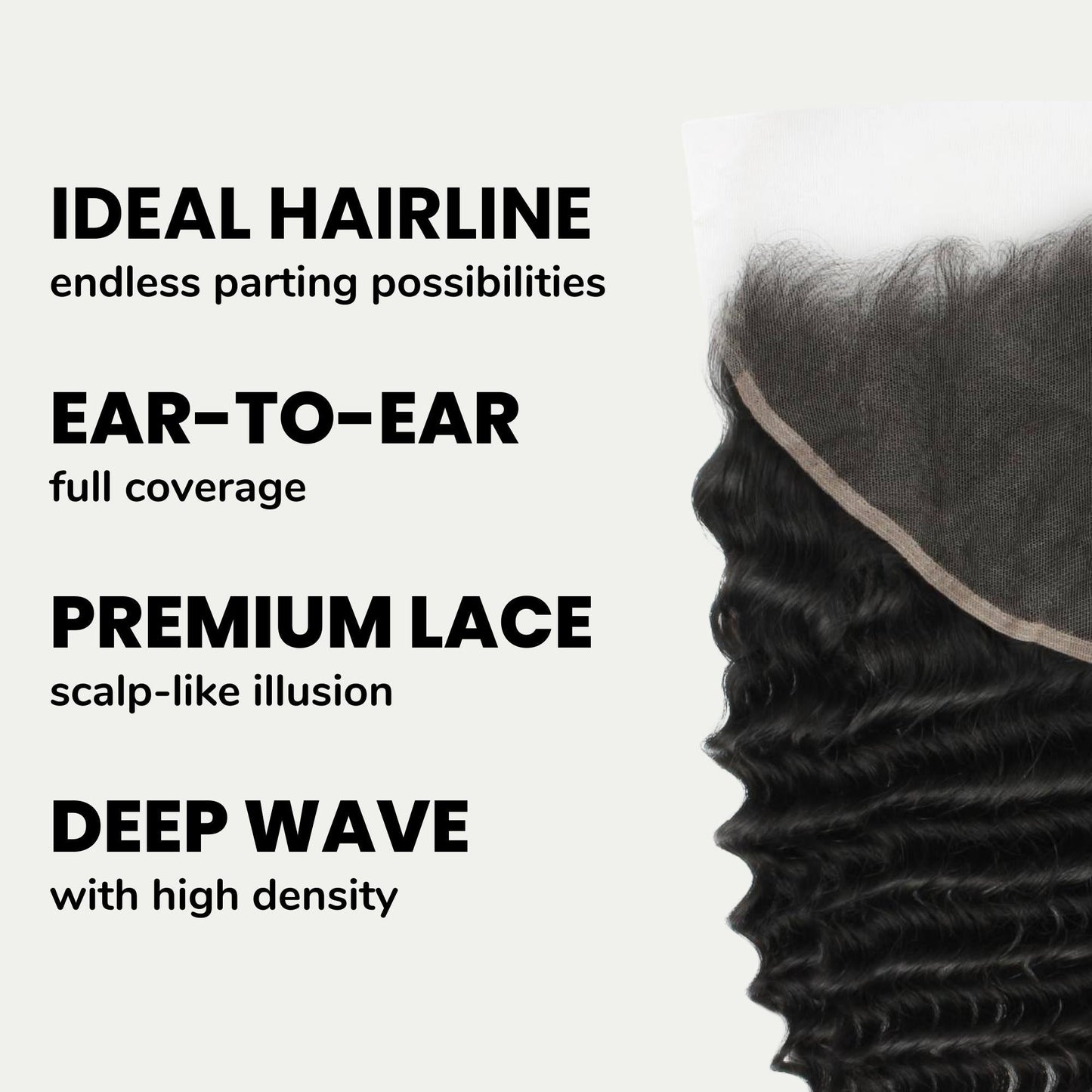 Deep Wave 13x6 HD Lace Human Hair Frontal