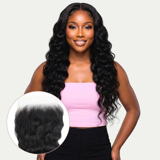 Deep Wave 5x5 Transparent Lace Human Hair Closure