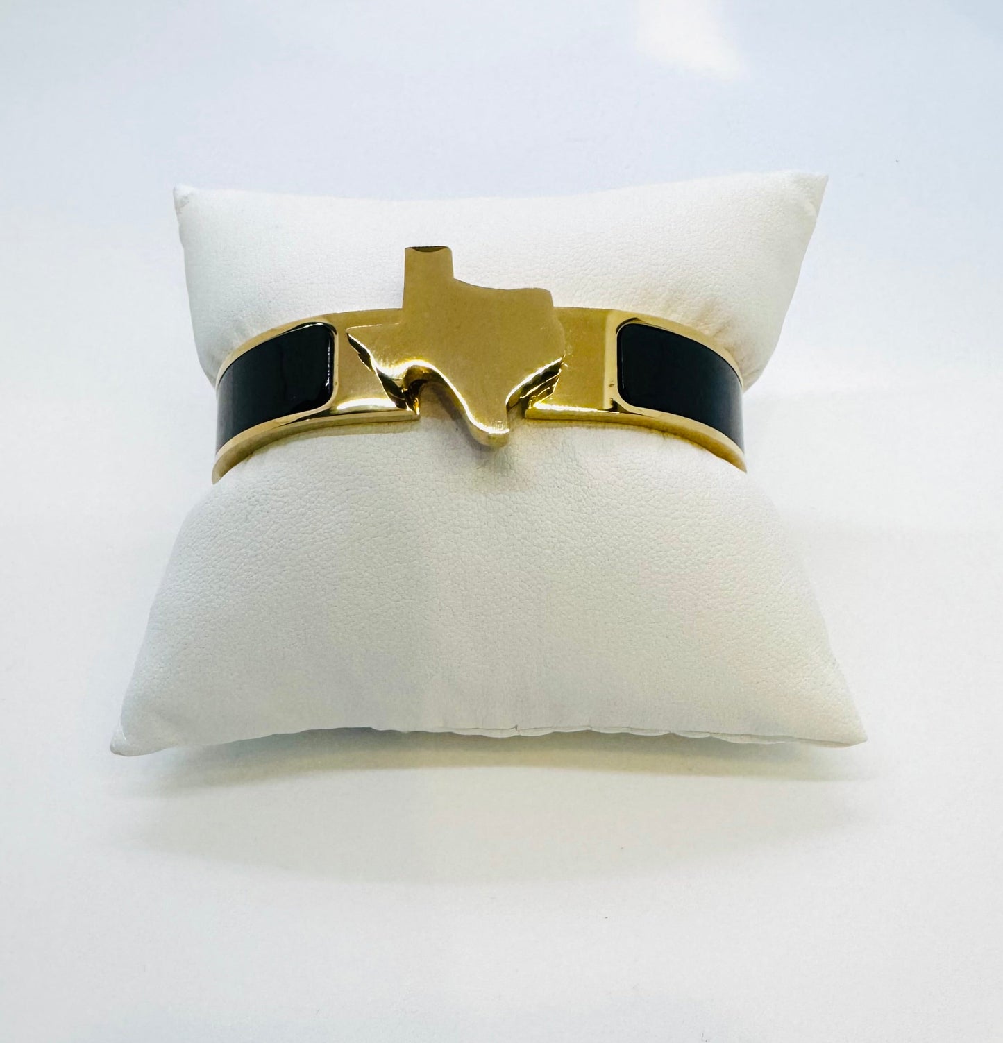 Texas Map Bangle Gold with Enamel