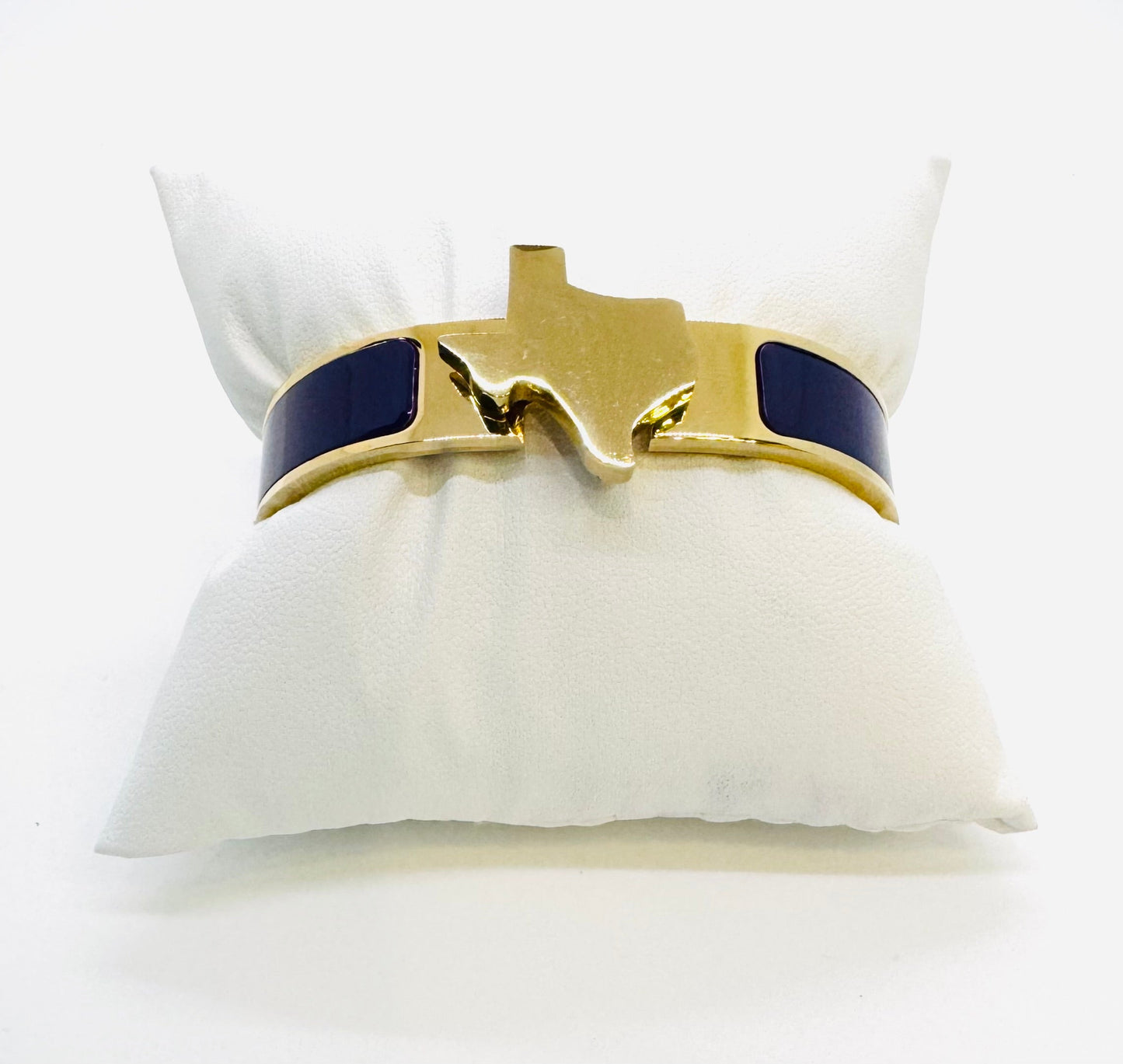 Texas Map Bangle Gold with Enamel