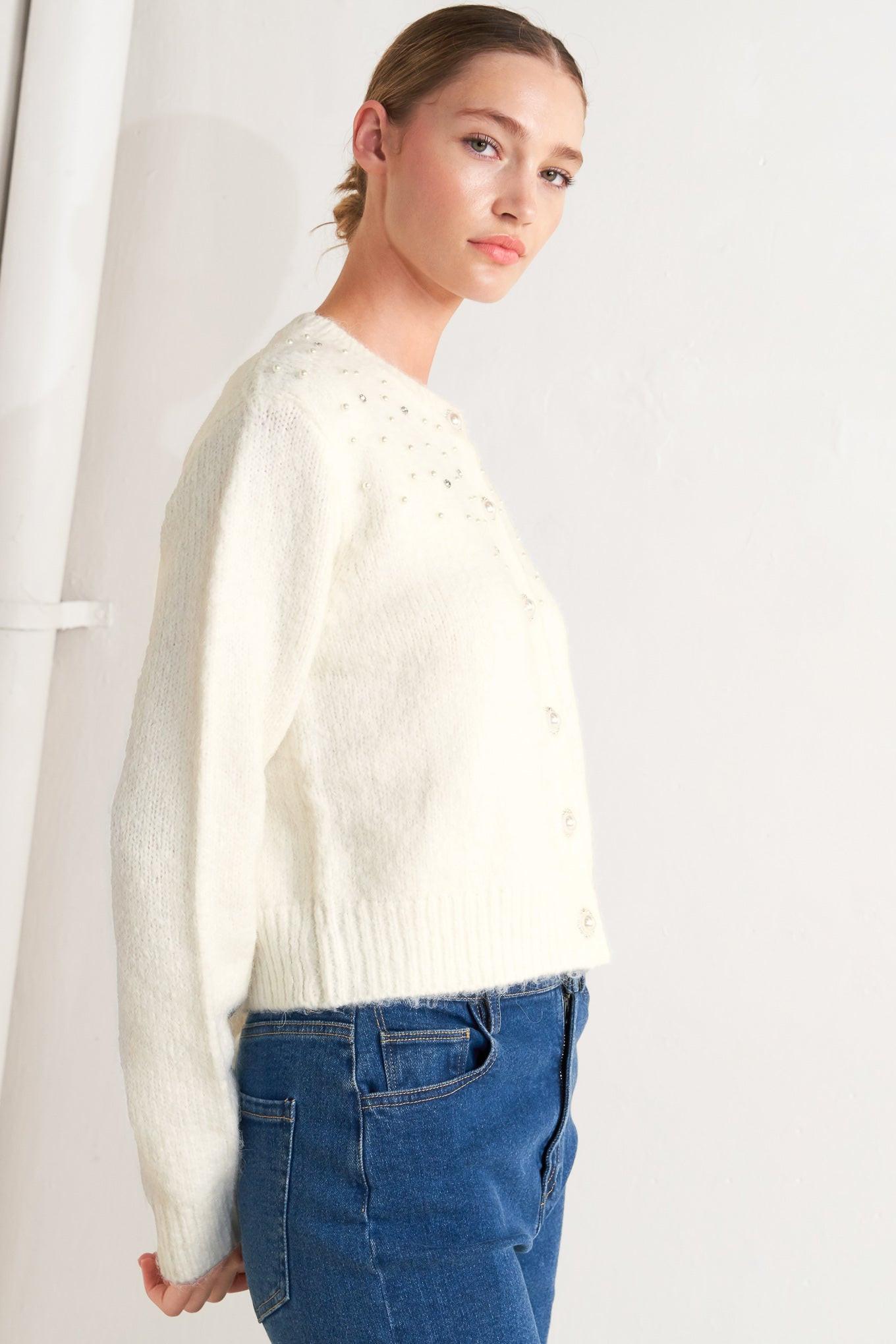 ANGEL TOUCH SWEATER KNIT CARDIGAN
