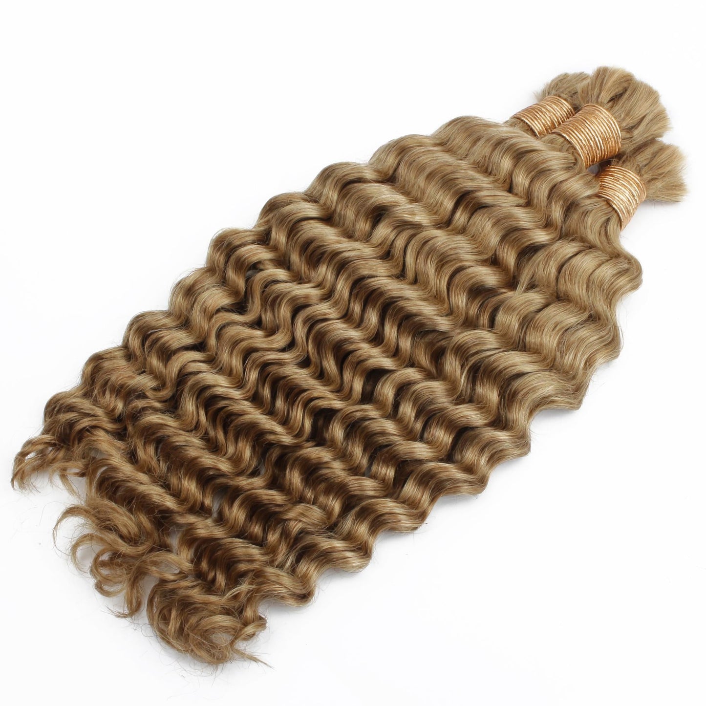 Honey Blonde Deep Wave 27 Bulk 100% Human Braiding Hair