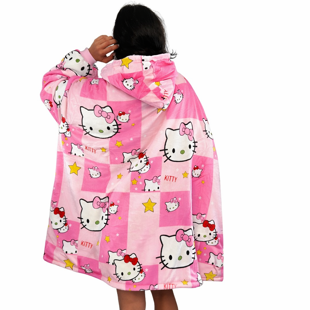 Hello Kitty Wearable Blanket Hoodie for Kids & Adults | OLM Toys