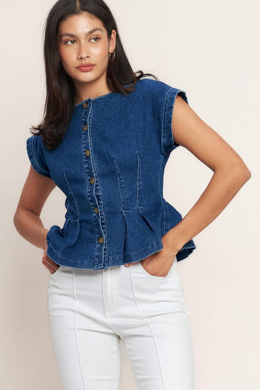 THE ONE YOU KEEP DENIM TOP