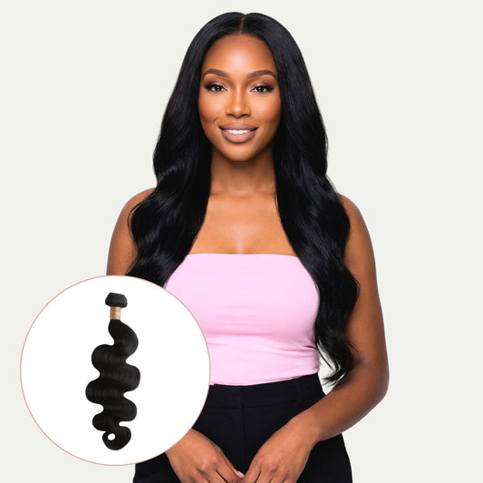 Jet Black Body Wave 100% Human Hair Bundles