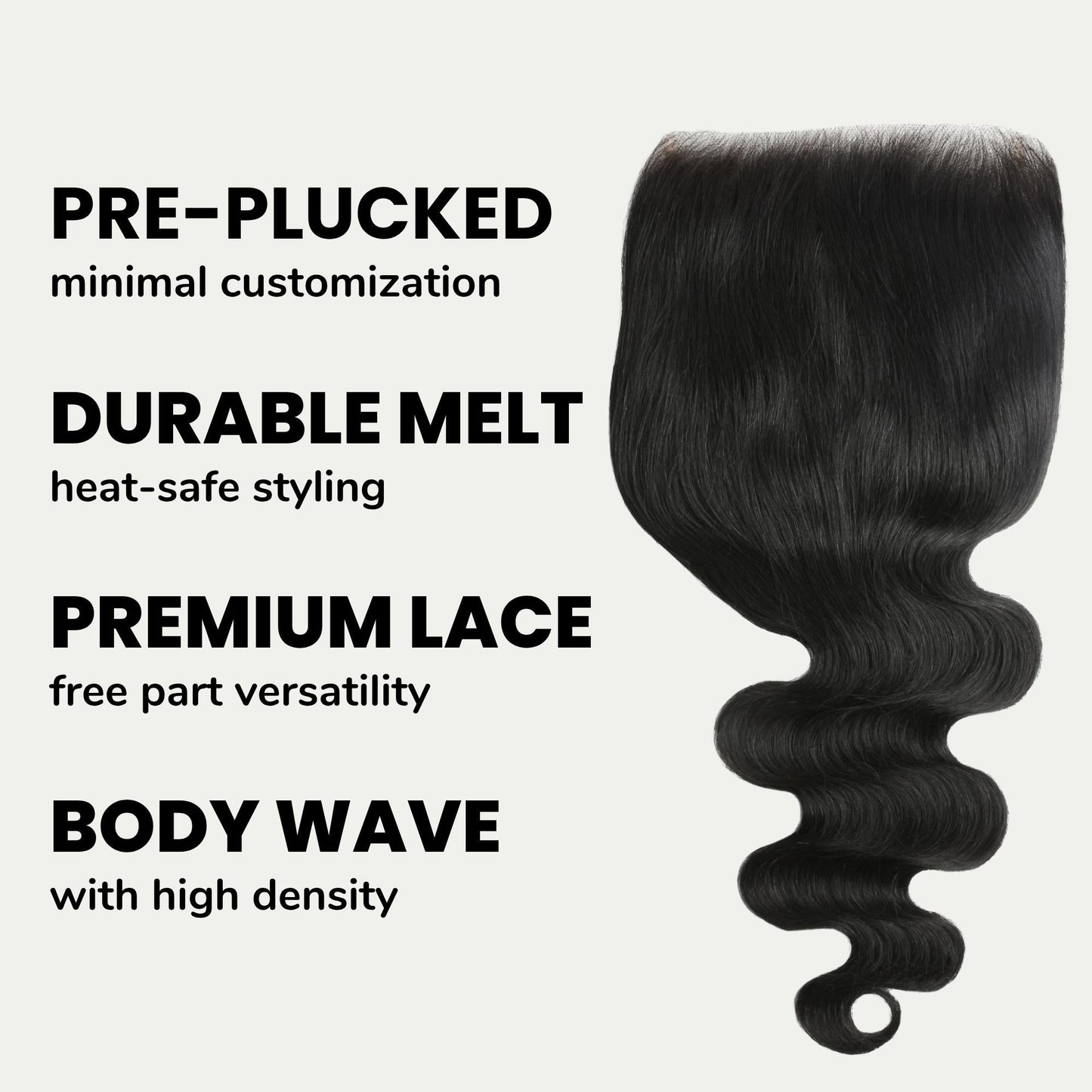 Jet Black Body Wave 7x7 HD Lace Human Hair Closure