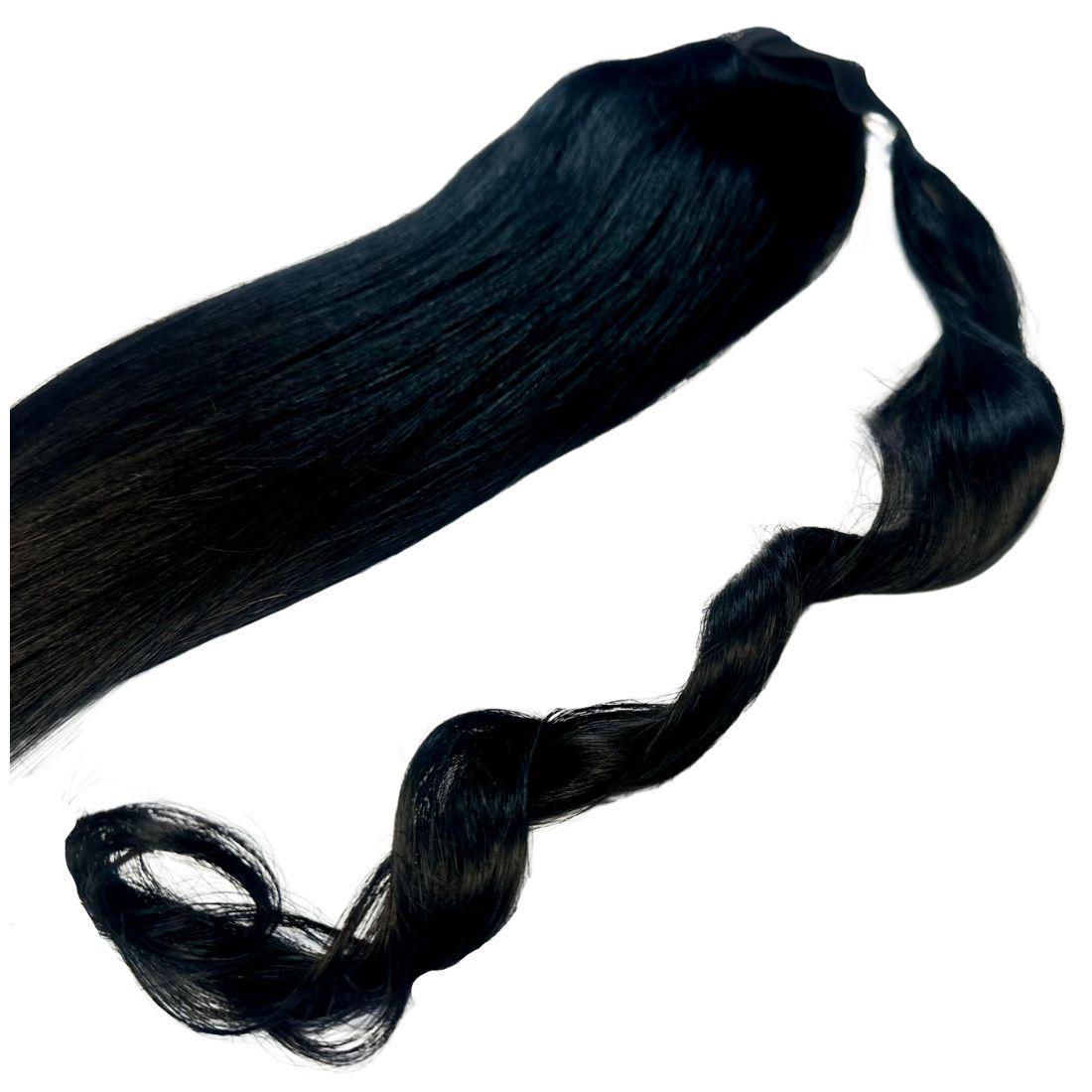 Jet Black 100% Human Hair Ponytail Extension