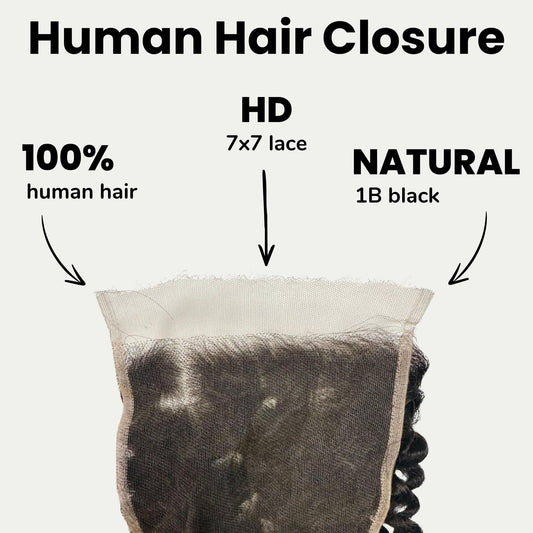 Kinky Curly 7x7 HD Lace Human Hair Closure