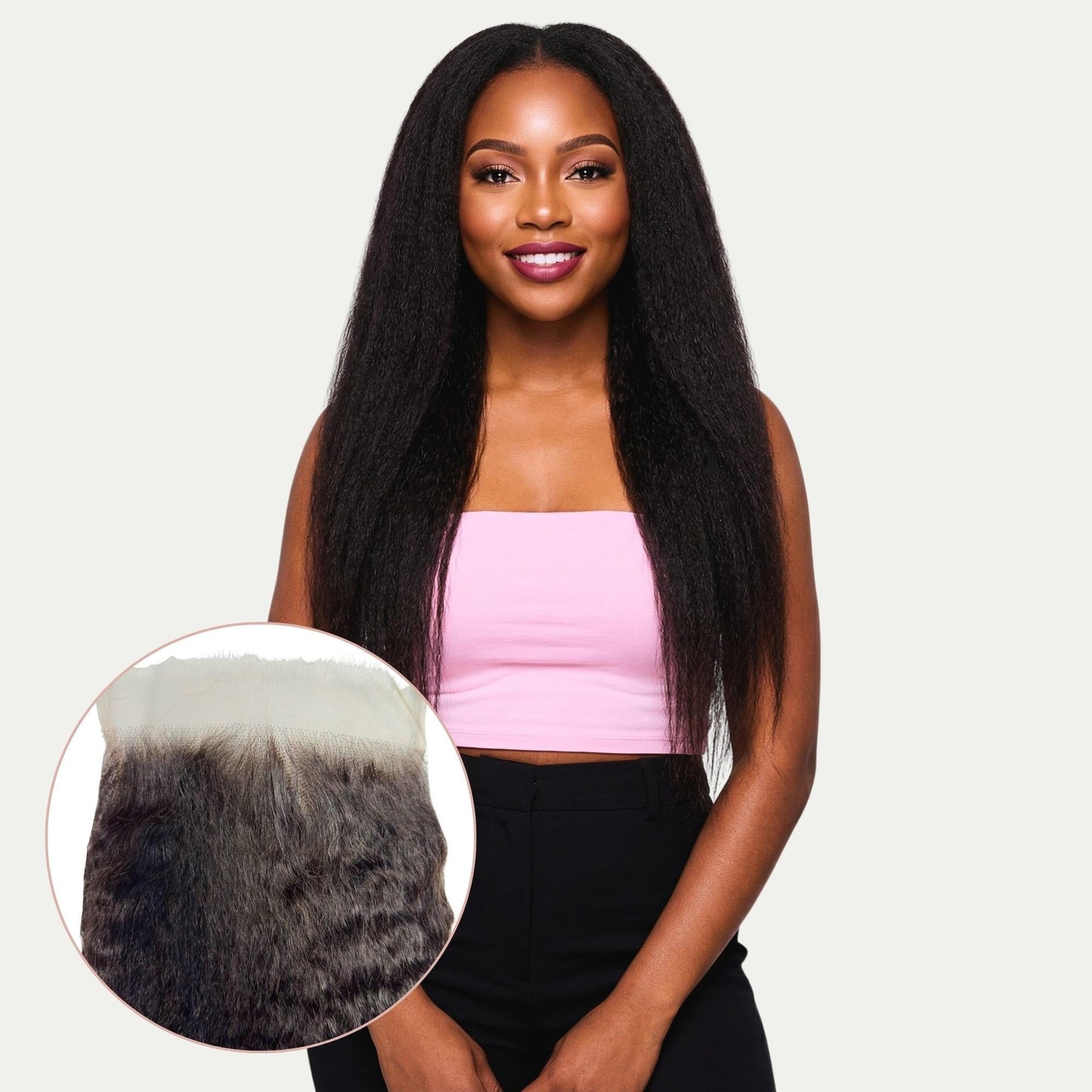 Kinky Straight 6x6 HD Lace Human Hair Closure