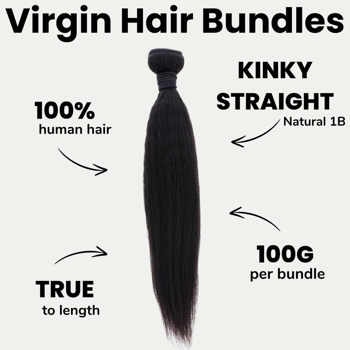 Kinky Straight 100% Human Hair Bundles