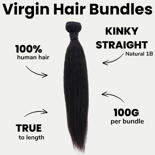 Kinky Straight 100% Human Hair Bundles