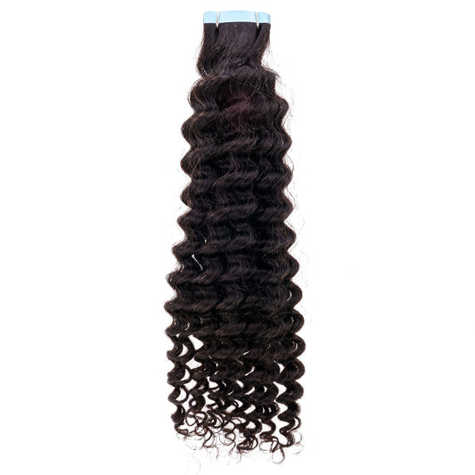 Kinky Curly 100% Human Hair Tape In Extensions