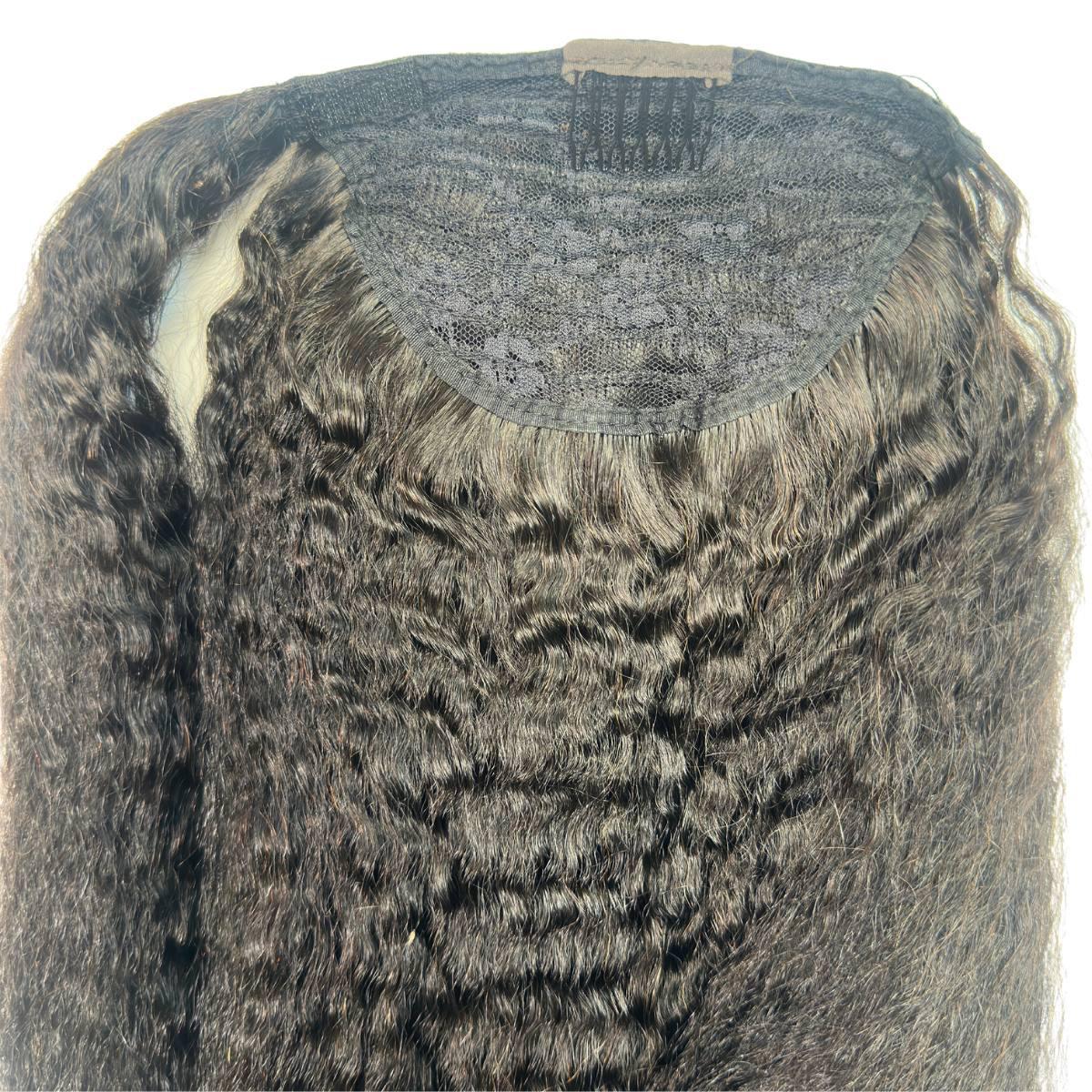 Kinky Straight 100% Human Hair Ponytail Extension