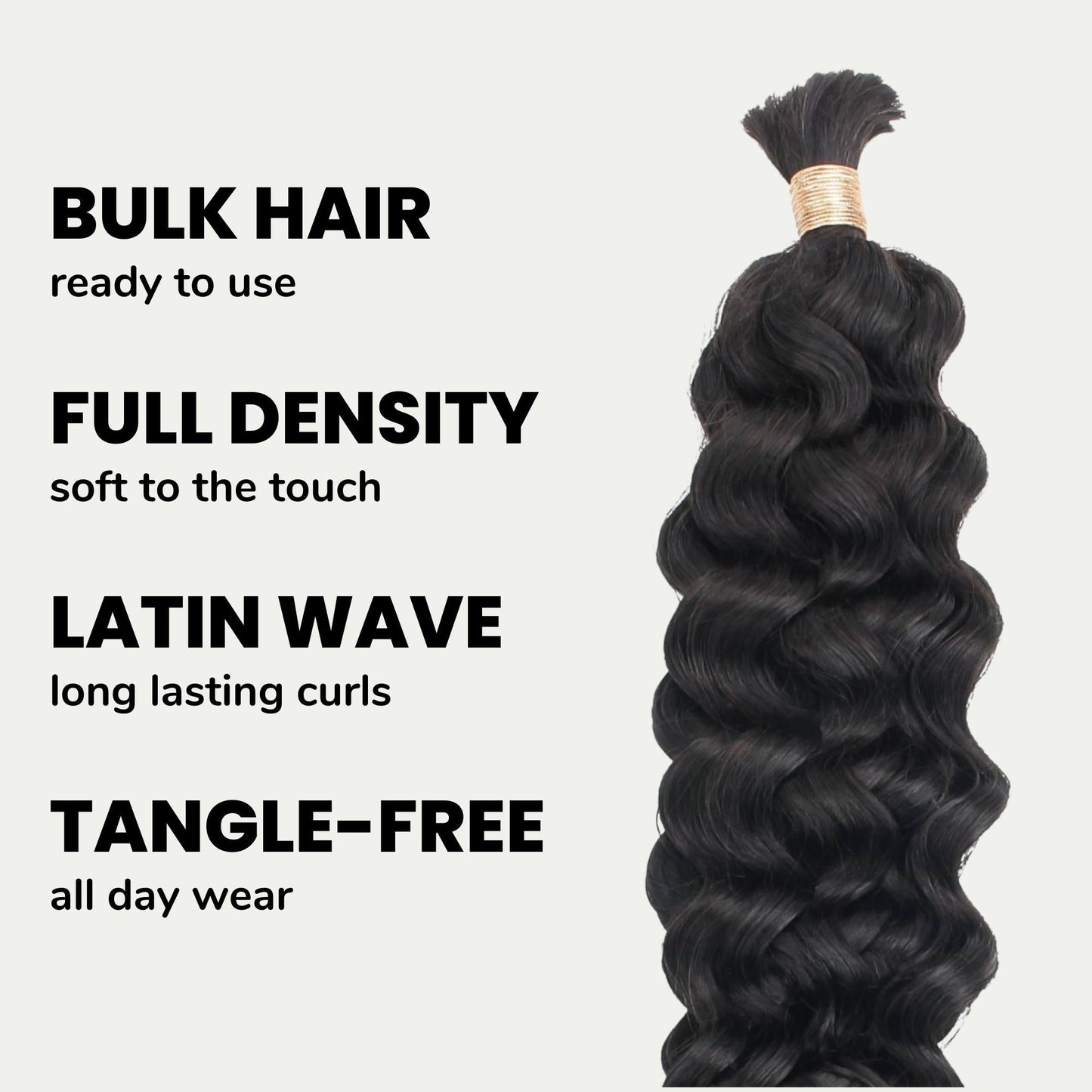 Latin Wave Bulk 100% Human Braiding Hair