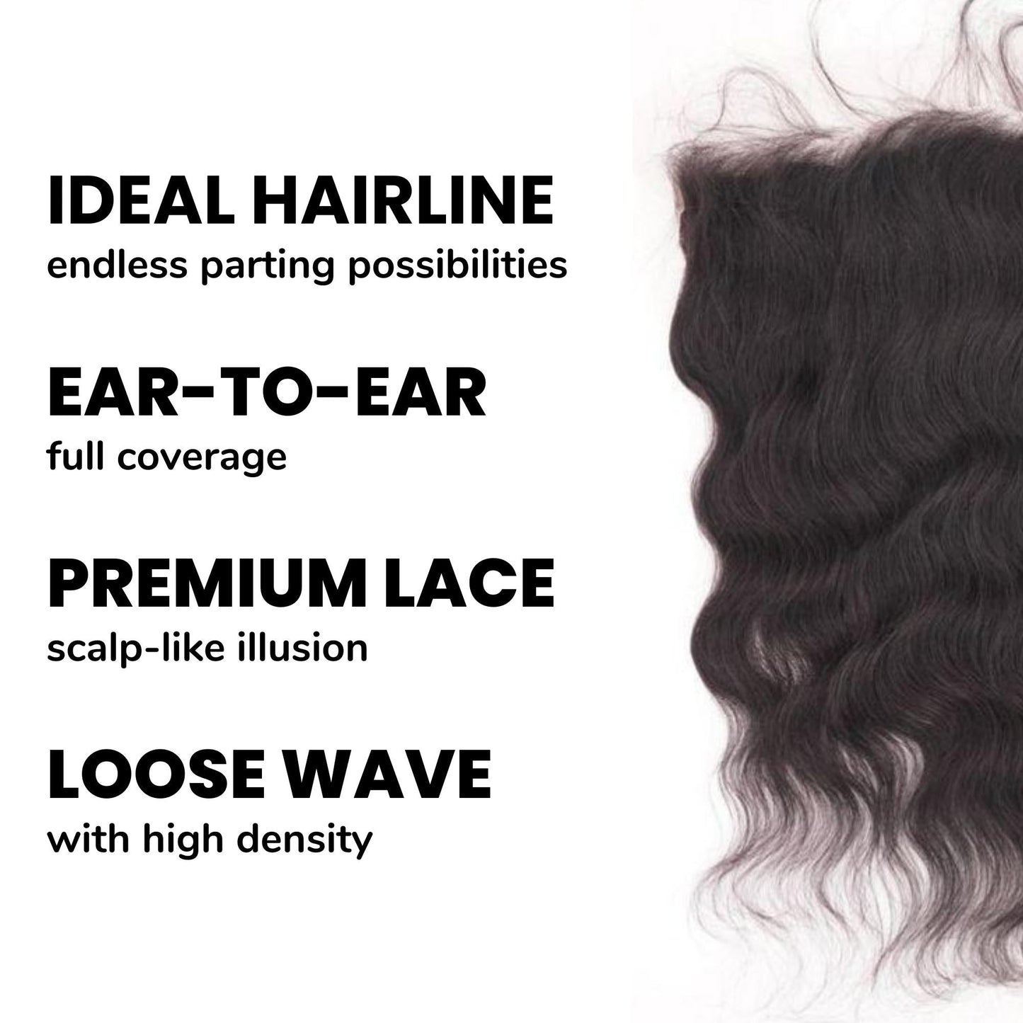 Loose Wave 13x4 HD Lace Human Hair Frontal
