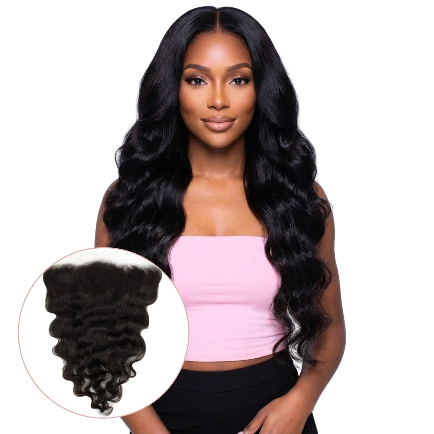 Loose Wave 13x4 Transparent Lace Human Hair Frontal