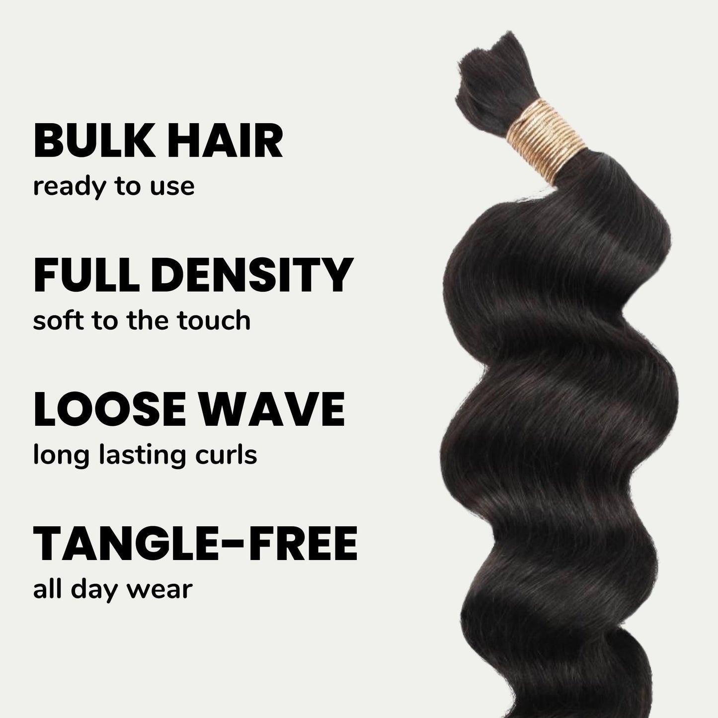 Loose Wave Bulk 100% Human Braiding Hair