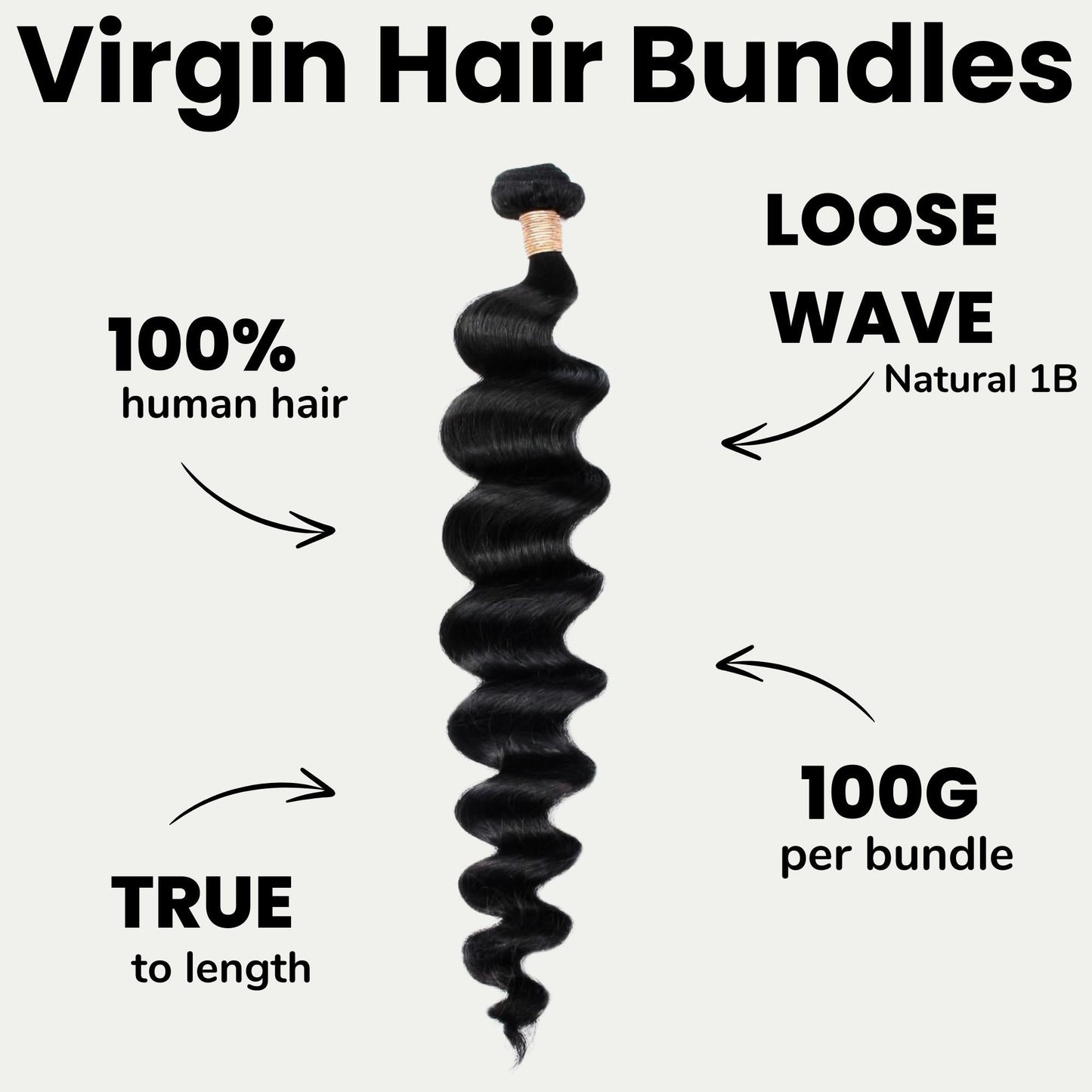 Loose Wave 100% Human Hair Bundles