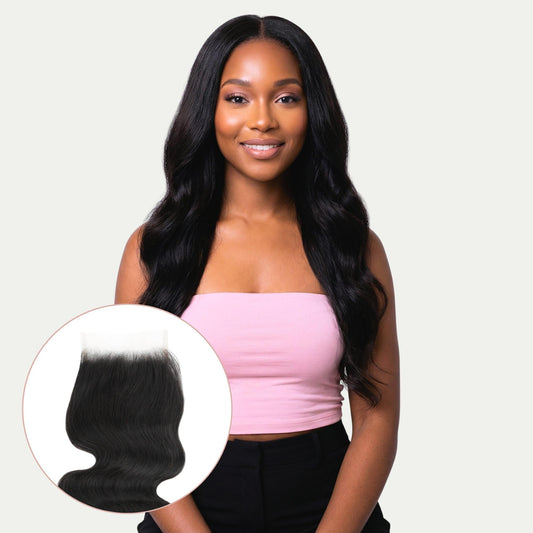Malaysian Body Wave 4x4 Transparent Lace Human Hair Closure