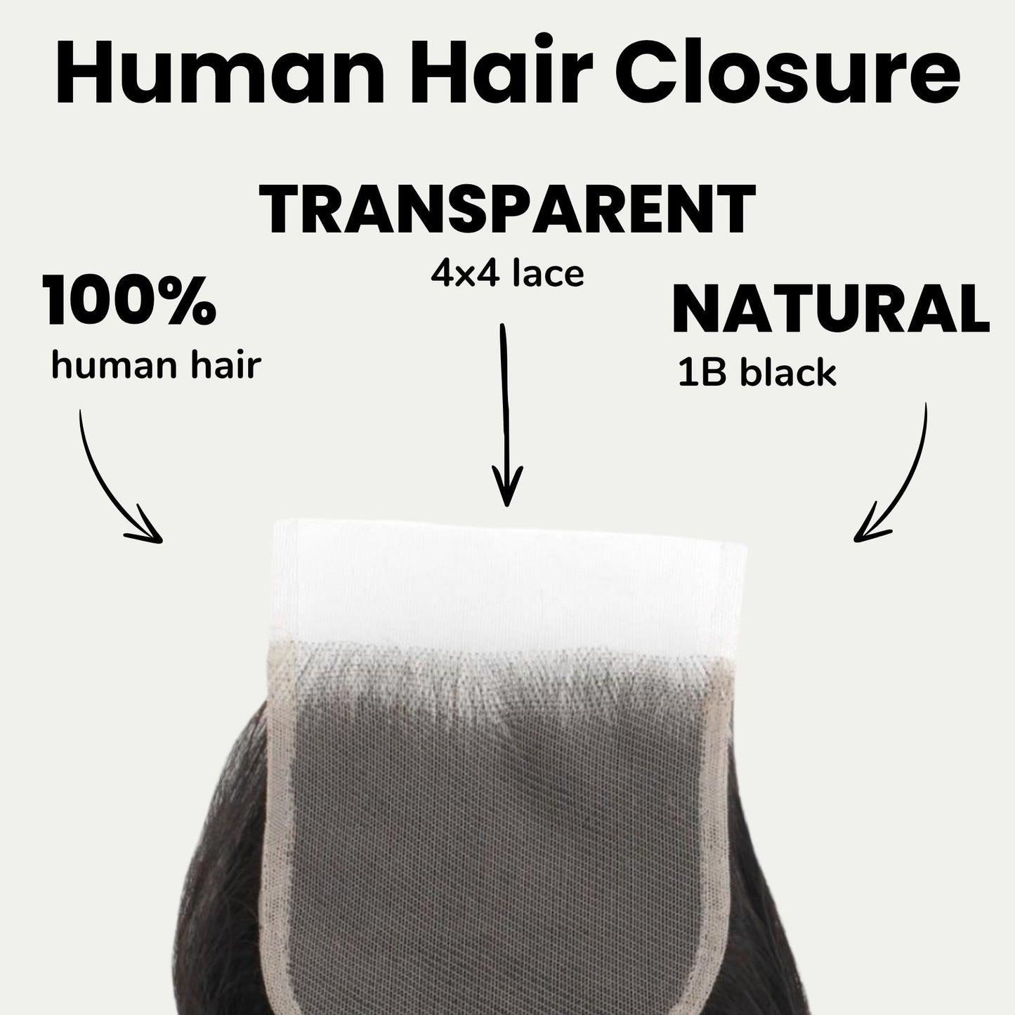 Malaysian Body Wave 4x4 Transparent Lace Human Hair Closure