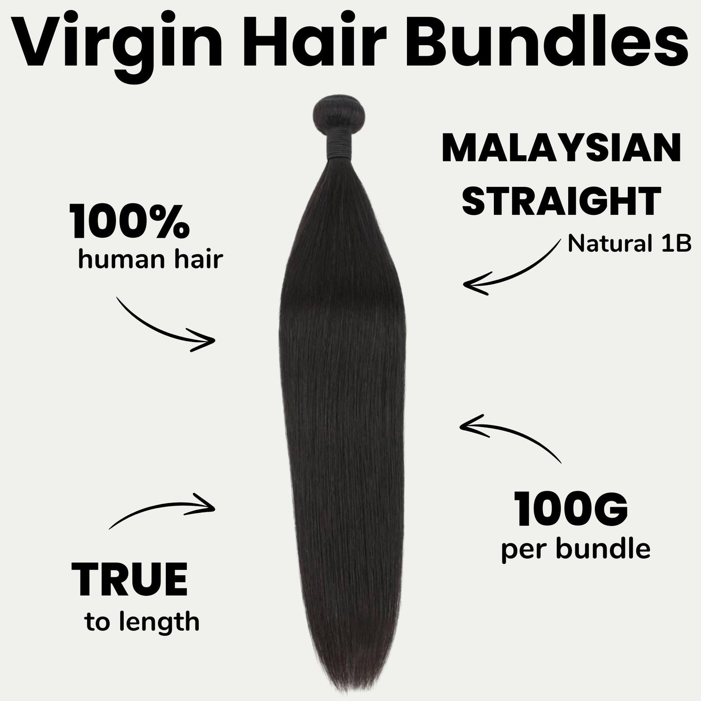 Malaysian Straight 100% Human Hair Bundles