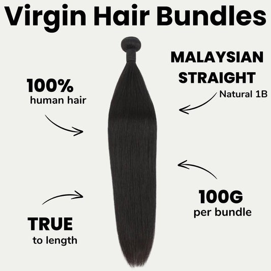 Malaysian Straight 100% Human Hair Bundles