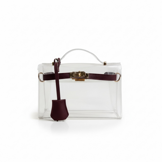 The Mini Andrea Clear Top Handle Bag