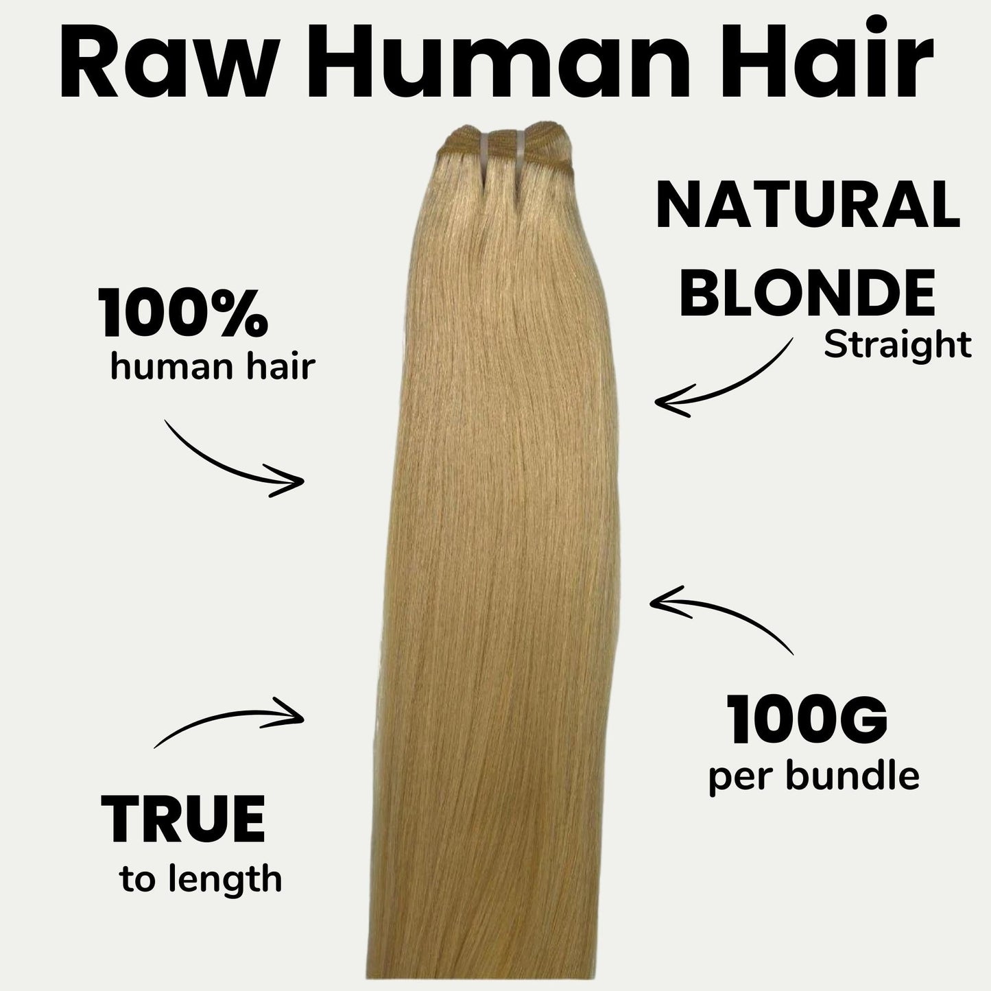 Raw Blonde Straight 100% Human Hair Bundles