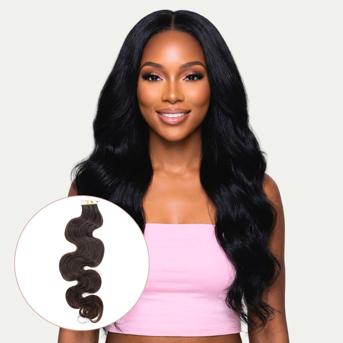 Raw Body Wave 100% Human Hair Tape In Extensions