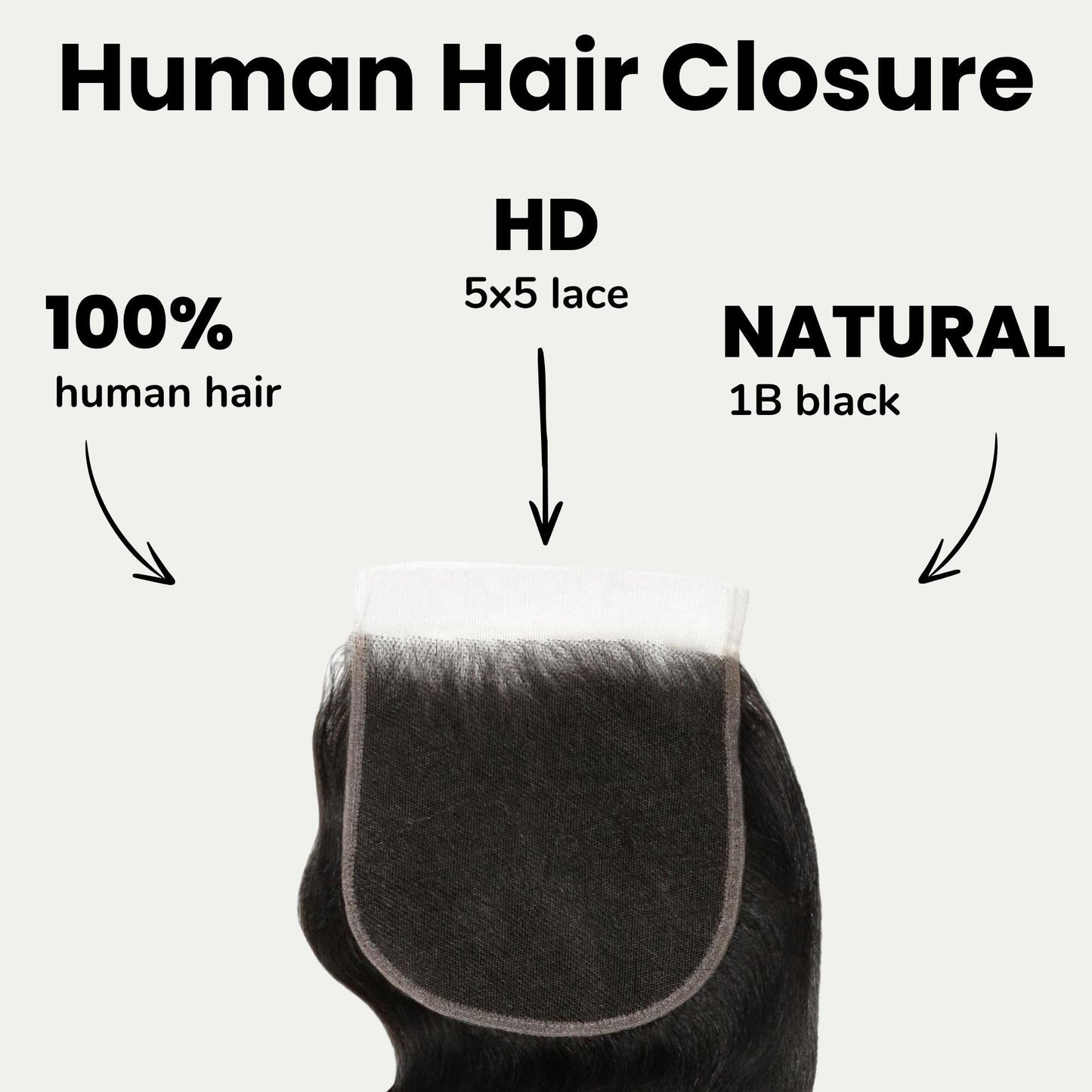 Raw Body Wave 5x5 HD Lace Human Hair Closure