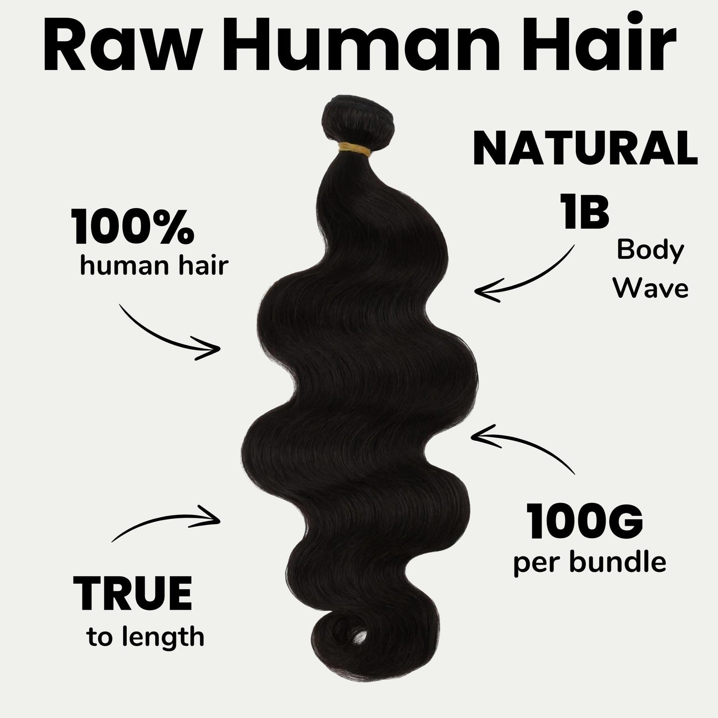Raw Body Wave 100% Human Hair Bundles
