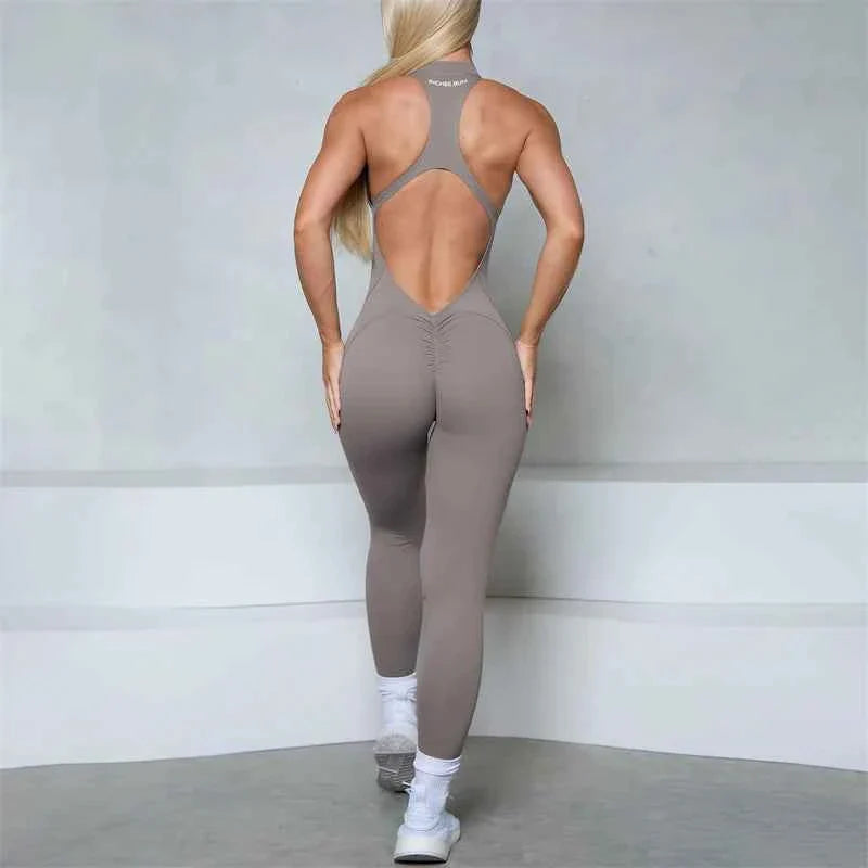 Women’s Sleeveless Zipper Jumpsuit