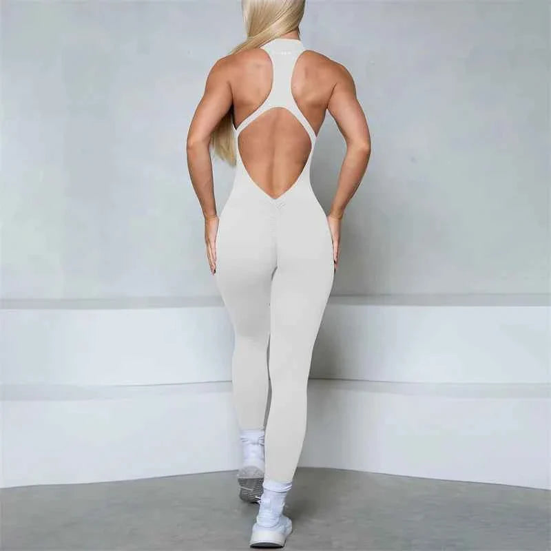 Women’s Sleeveless Zipper Jumpsuit