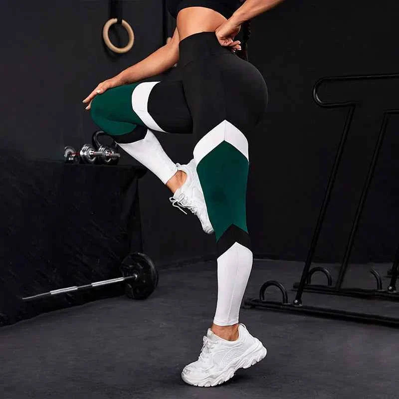Colorblock High Waist Yoga Pants