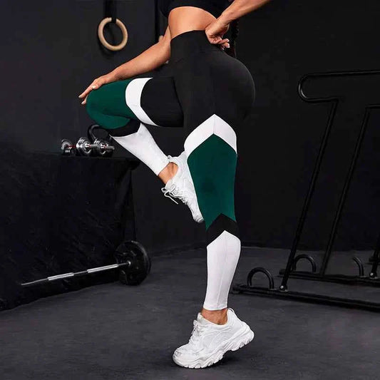 Colorblock High Waist Yoga Pants