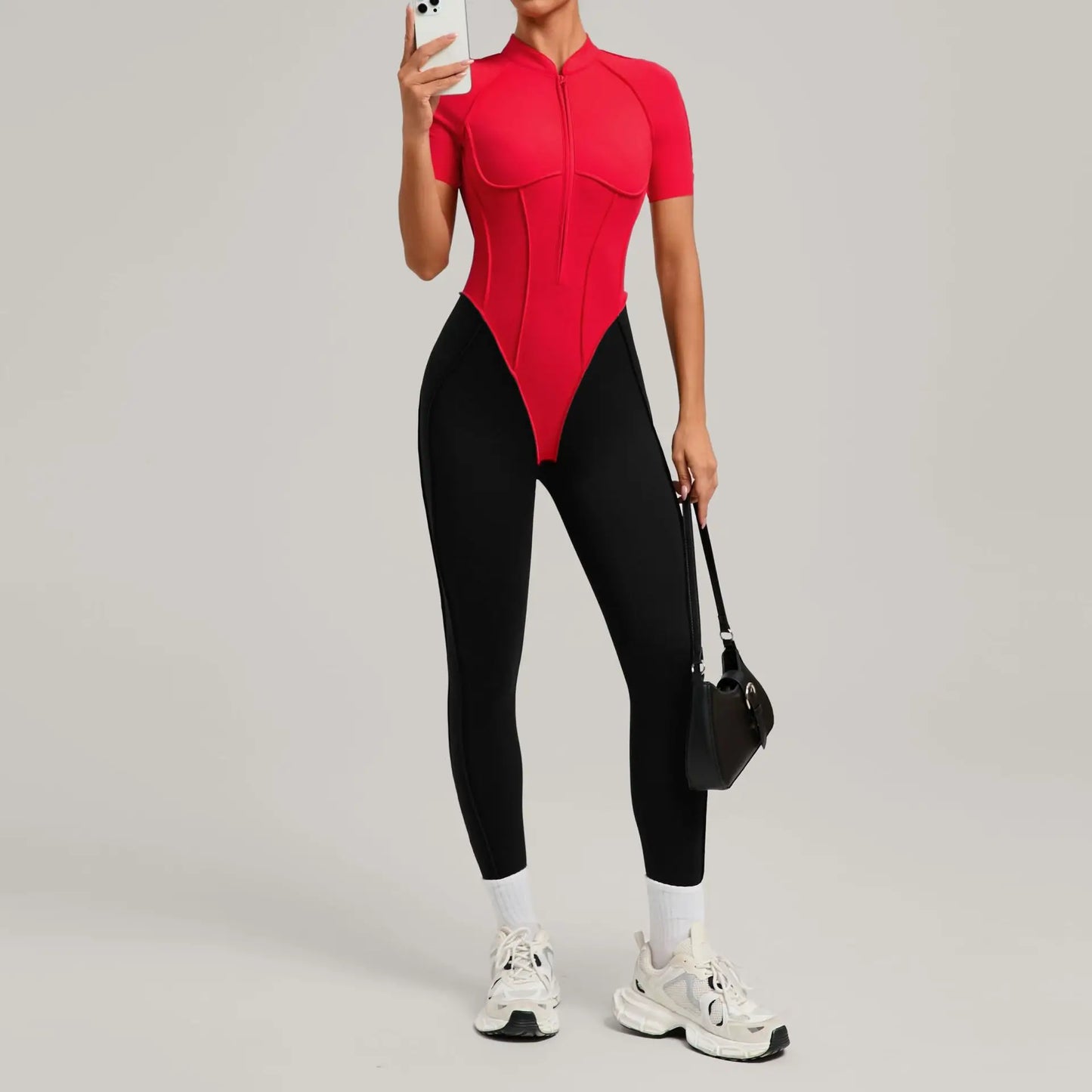 Color Blocked Women's Yoga Jumpsuit