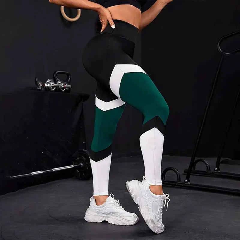 Colorblock High Waist Yoga Pants
