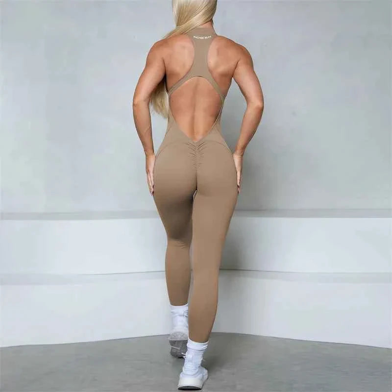 Women’s Sleeveless Zipper Jumpsuit